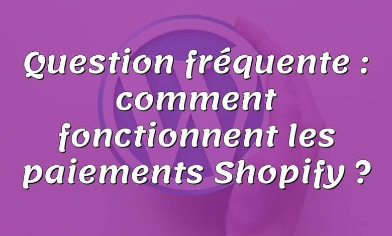 Question fréquente : comment fonctionnent les paiements Shopify ?